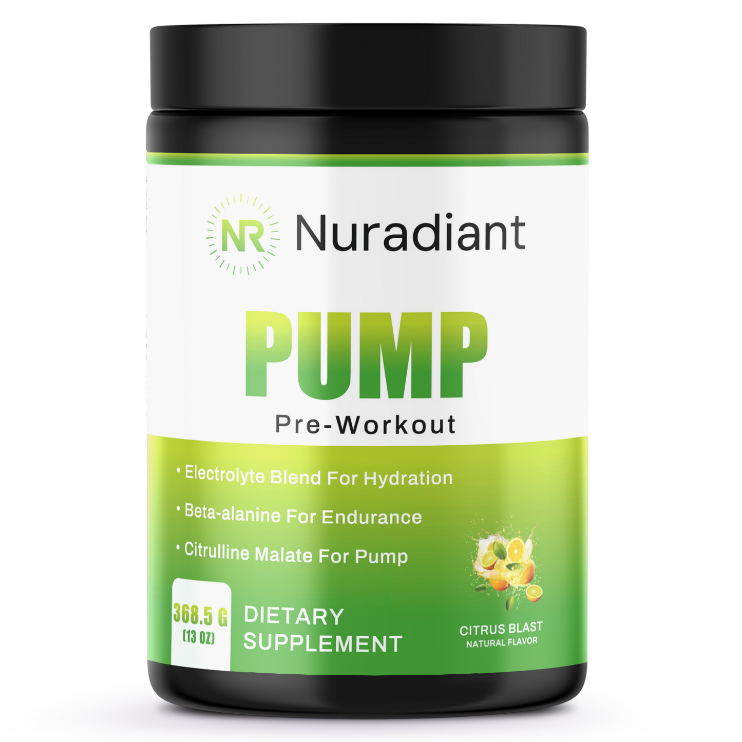 Pump Pre - Workout Citrus Blast 312g w/ Natural Flavor