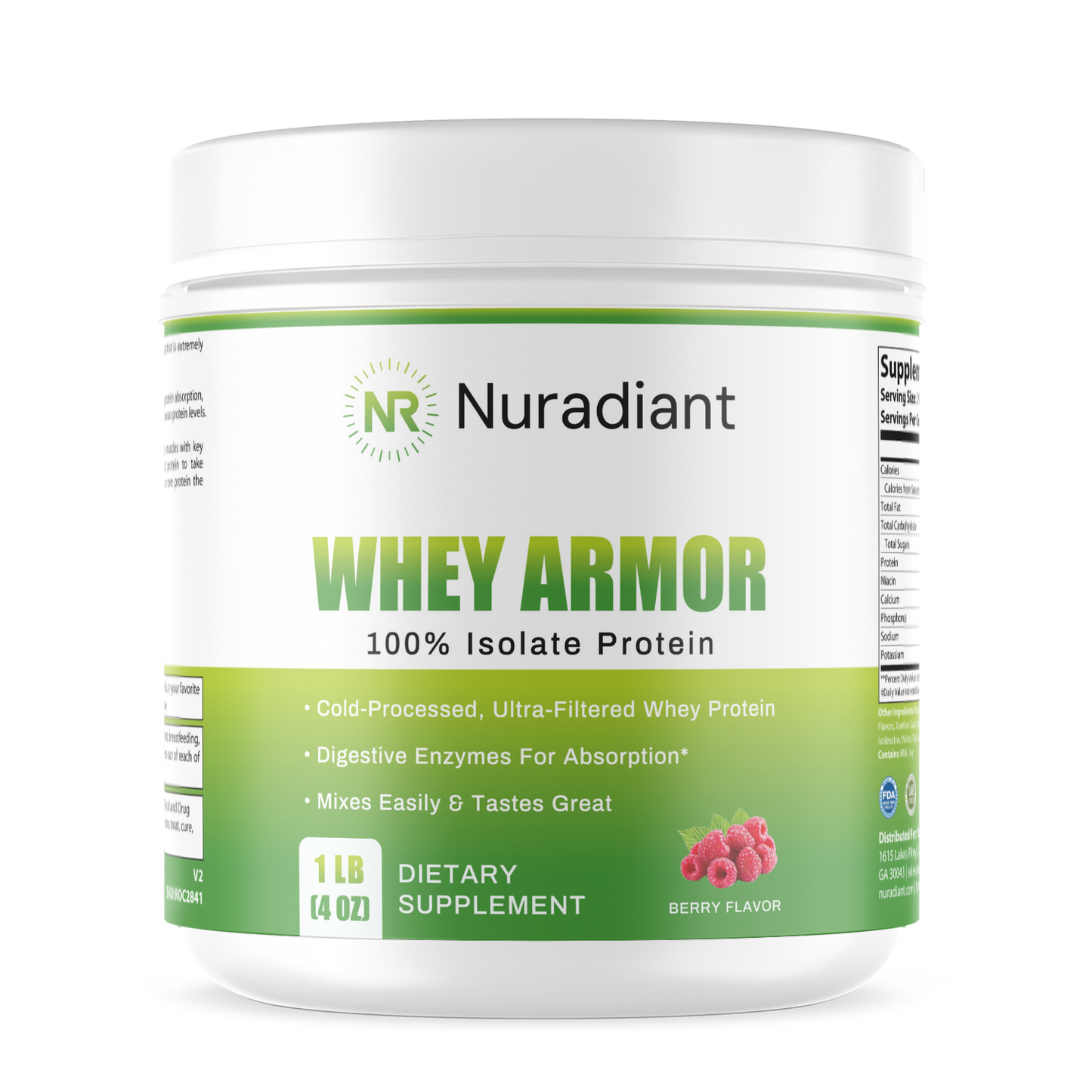 1lb Whey Armor Isolate Protein Berry