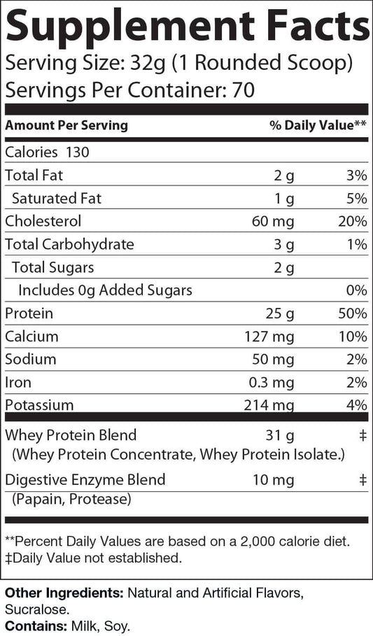 5lb Whey Protein Vanilla – 70 servings