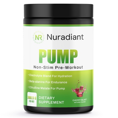Pump Non - Stim Pre - Workout Cherry Blast 312g w/ Natural Flavo