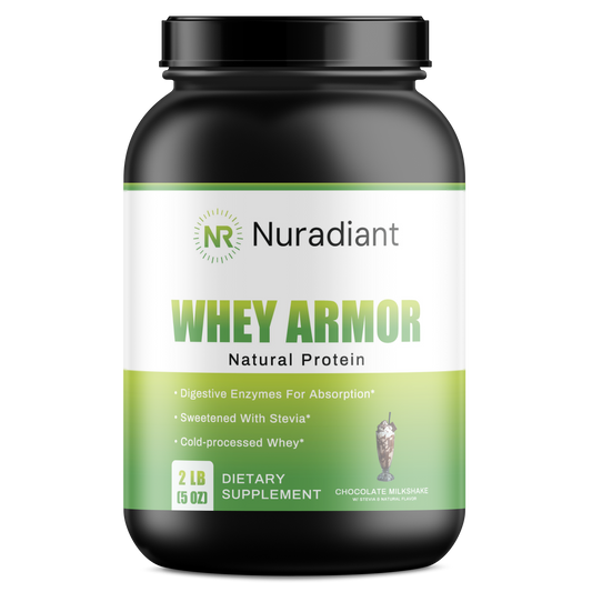 2lb Whey Armor Natural Protein Chocolate w/Stevia & Natural Flavor Non - GMO