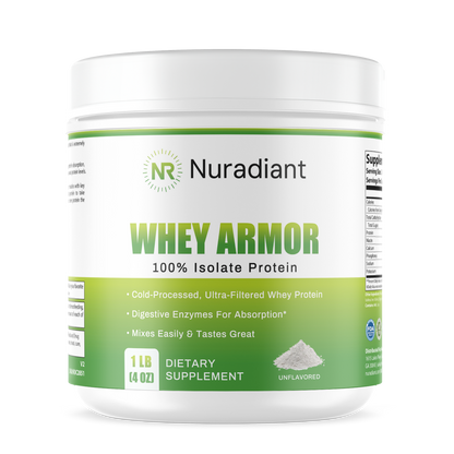 1lb Whey Armor Isolate Protein Unflavored