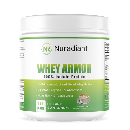 1lb 100% Whey Armor Isolate Protein Cappuccino