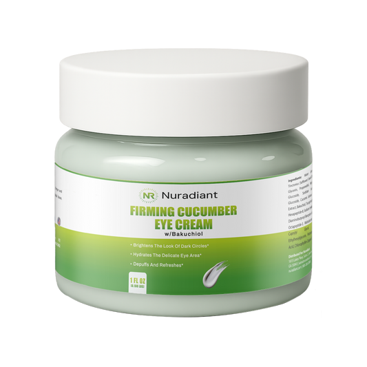 Firming Cucumber Eye Cream w/Bakuchiol, USA Made, Clean & Vegan